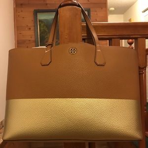 Tory Burch Perry Color-block Leather Tote